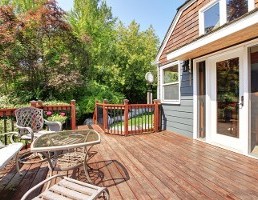 Exterior front and back decks